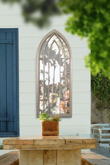 Somerley Gothic Arch Large Garden Mirror 150 x 61 CM
