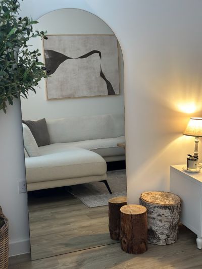 The Arcus - Frameless Arched Leaner/Wall Mirror 63" X 27" (160CM X 70CM)