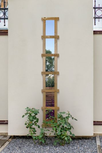 The Trellis Garden Mirror - Large Wooden Wall Fence or Leaner Mirror 71" X 14" (180CM X 36CM). Scandinavian Spruce Wood