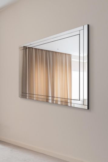 Luxford All Glass Bevelled Large Dress Mirror 144 x 115.5CM 4ft8 x 3ft9