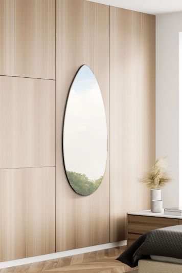 The Tear Drop - Frameless Glass Wall Mirror 47" X 18" (120CM X 45CM)