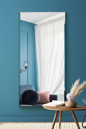 The Moderni - All Glass Modern Bevelled Wall or Leaner Mirror 59" X 24" (150x60CM)