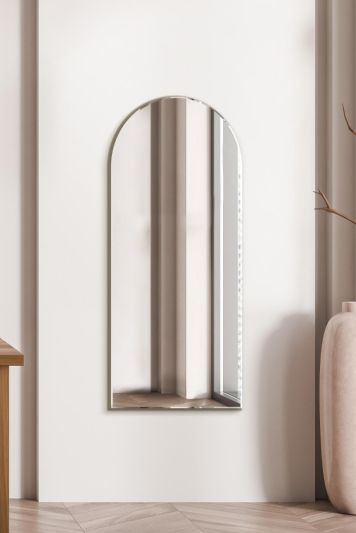 The Arcus - Frameless Arched Leaner/Wall Mirror 47" X 20" (120CM X 50CM)