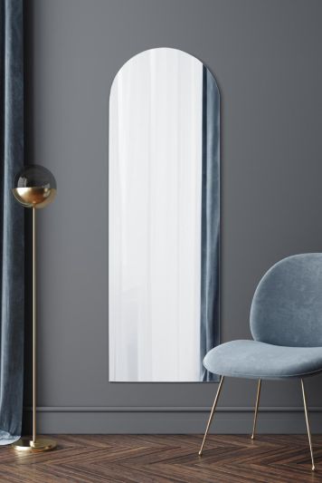 The Arcus - Frameless Arched Leaner/Wall Mirror 70" X 24" (180CM X 60CM)