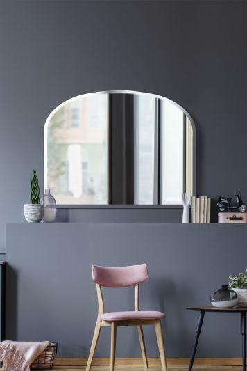New Bevelled Overmantle Mirror Silver Edged 92.5cm x 70.5cm x 1.5cm